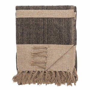 Bloomingville Temi Throw Black Recycled Cotton